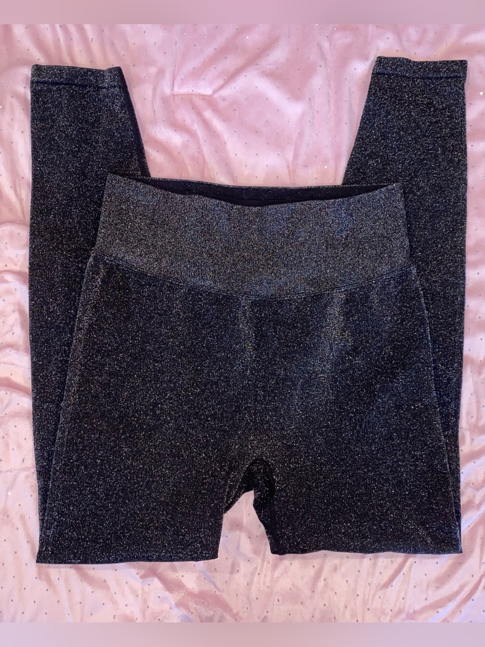 PINK Victoria's Secret Black Sparkle Leggings